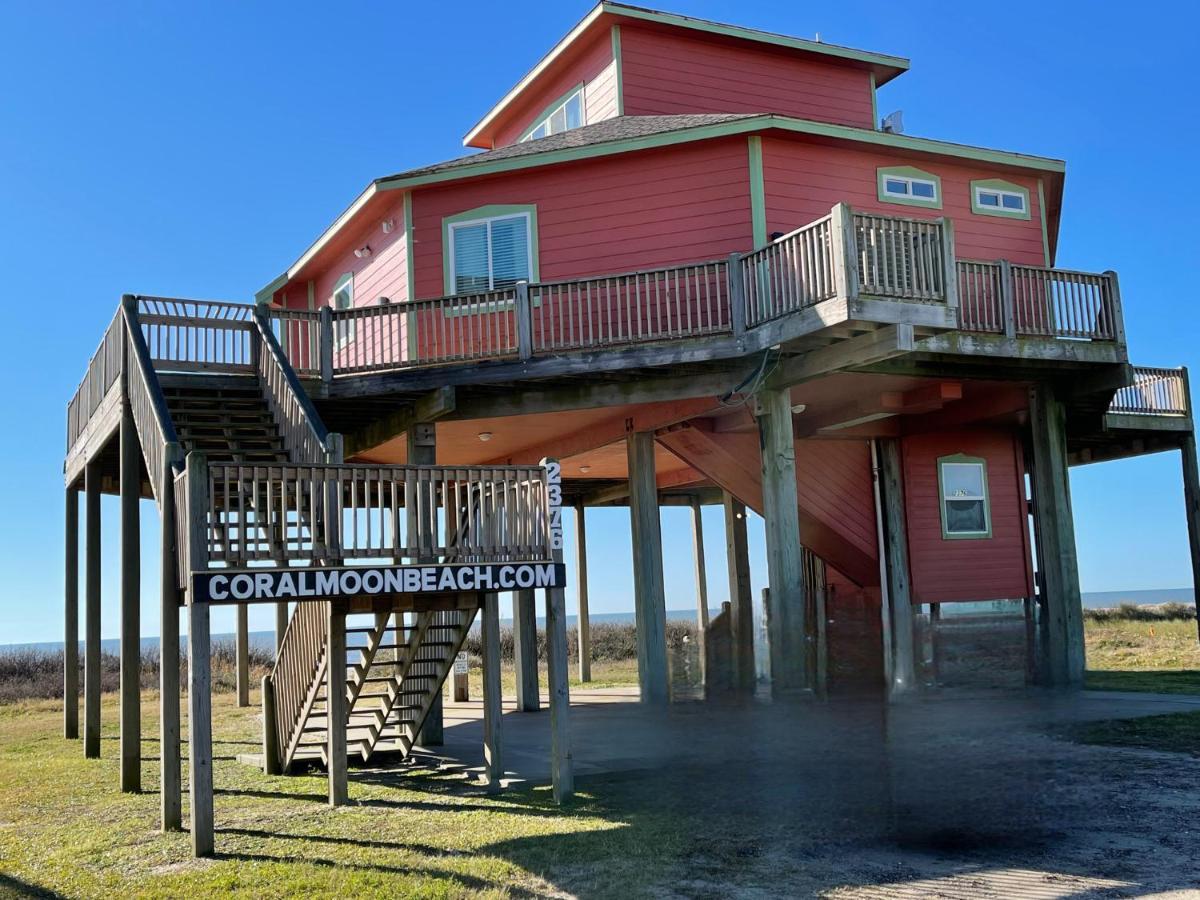 Stunning Beachfront 3 Bedroom Home, Coralmoonbeach Bolivar Peninsula Exterior photo